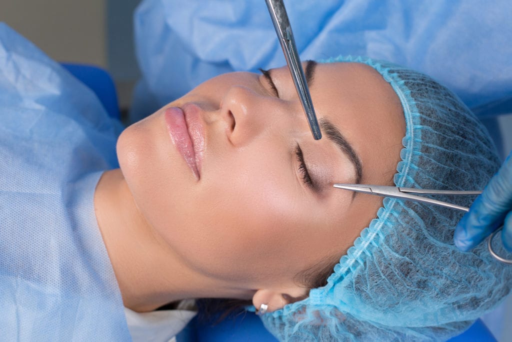 woman getting Retinal Surgery